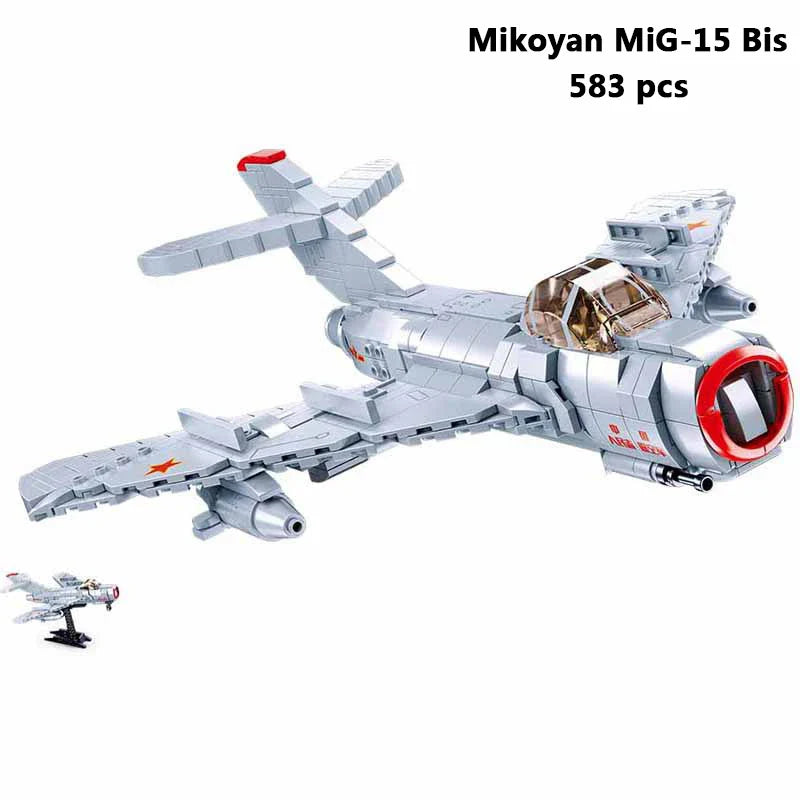 Airplane Model Toys Bomber: Military Panzer Tank & WW2 Aircraft Blocks