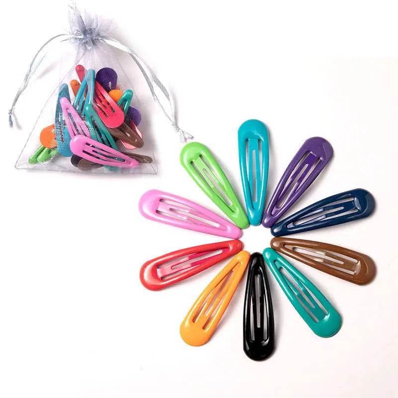 Colorful Waterdrop Shape Hairpins  Kids Barrettes Slid Clip 