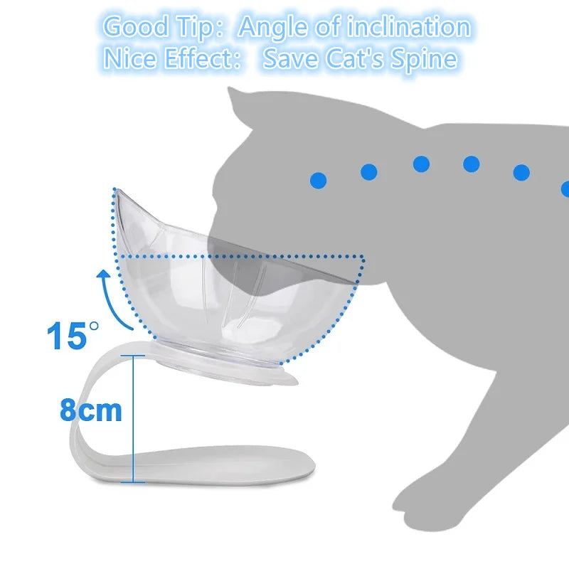 Cat Bowl - Non-Slip Double with Inclination Stand Food & Water Feeder