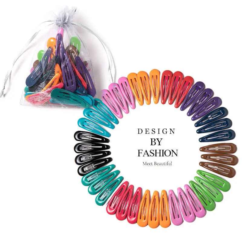 Colorful Waterdrop Shape Hairpins  Kids Barrettes Slid Clip 