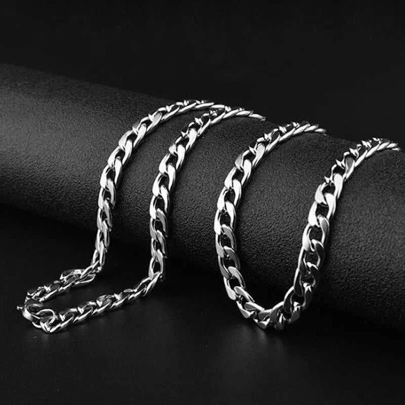 Stainless Steel Chain Necklace for Men & Women | Silver Choker