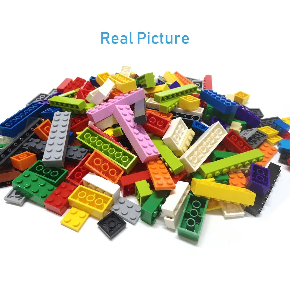 200pcs DIY Building Blocks Thin Figure Bricks Smooth 1x2 Educational Creative Size Compatible With 3069 30070 Toys for Children