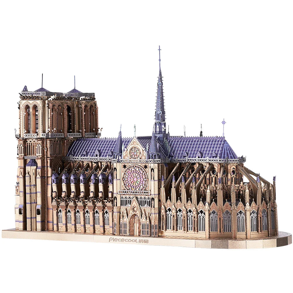 Piececool 3D Metal Puzzles - Notre Dame Cathedral DIY Model Kit for Adults