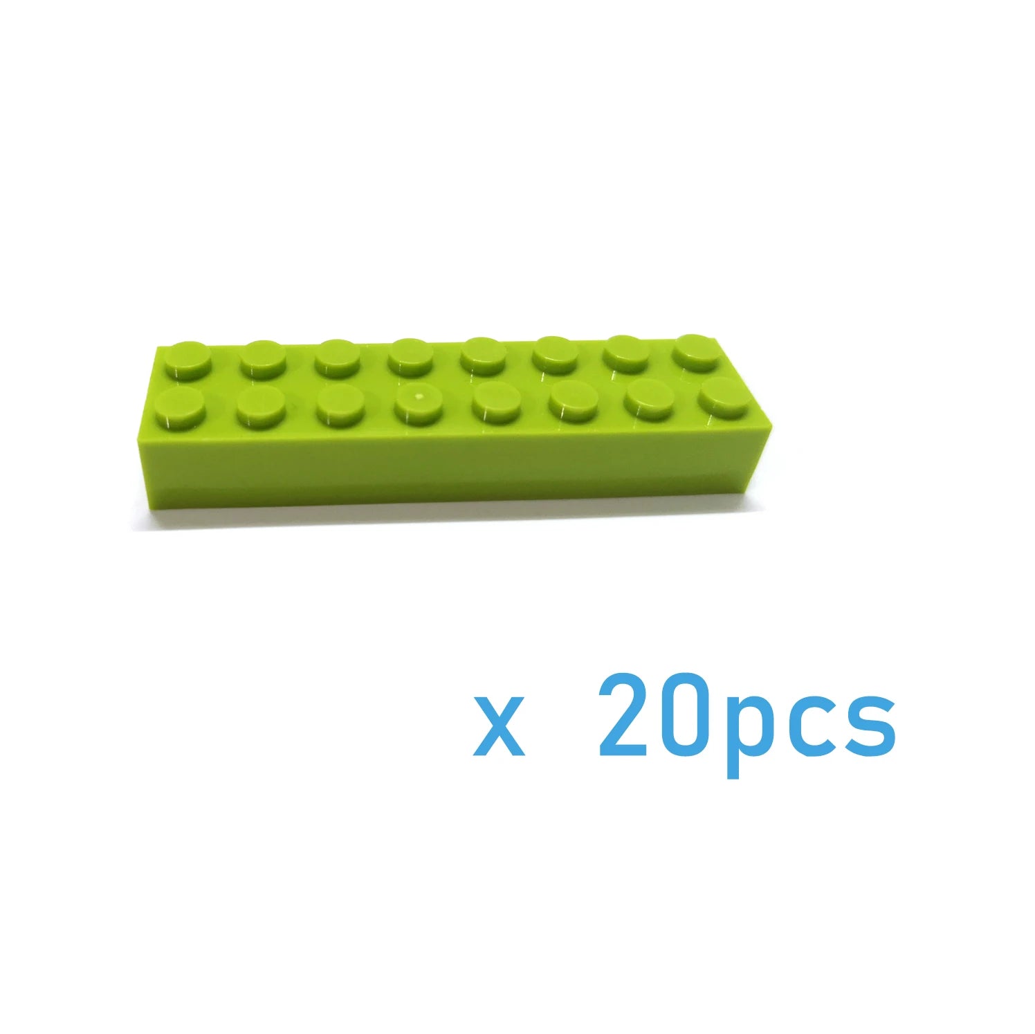 20pcs DIY Building Blocks Thick 2x8 Dots Educational Creative Toys for Children Figures Plastic Bricks Size Compatible With 3007