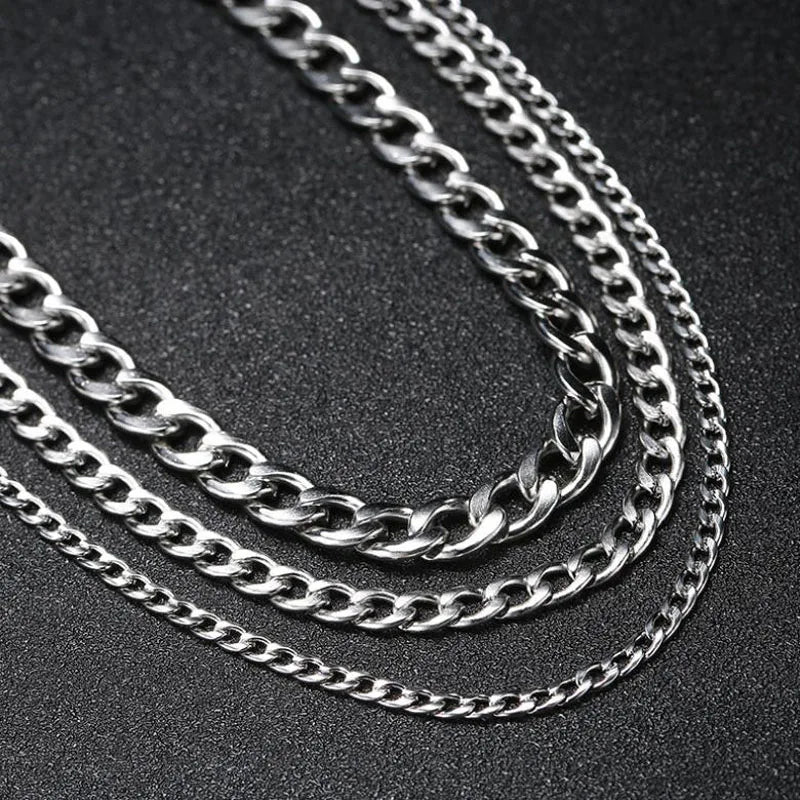 Stainless Steel Chain Necklace for Men & Women | Silver Choker