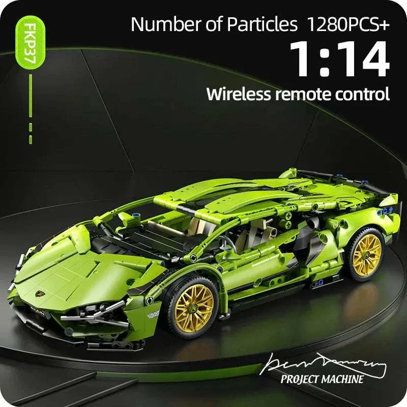 Technical Racing Sports Car 1280PCS Model Speed Vehicle Toys Gift