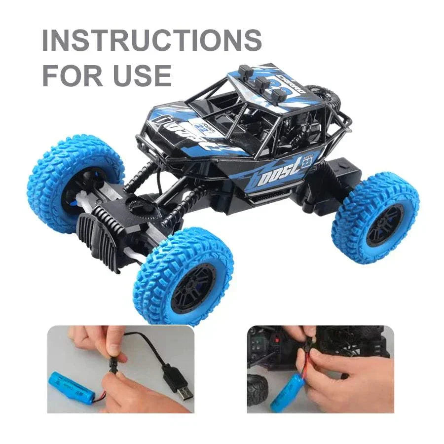 small remote control car with colorful lights, off-road toy car gifts