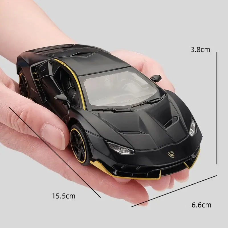 1:32 Lamborghinis LP770-4 750 Alloy Sports Car Model Diecasts Metal Pull Back Sound And Light Car Model Kids Toy Collection Gift