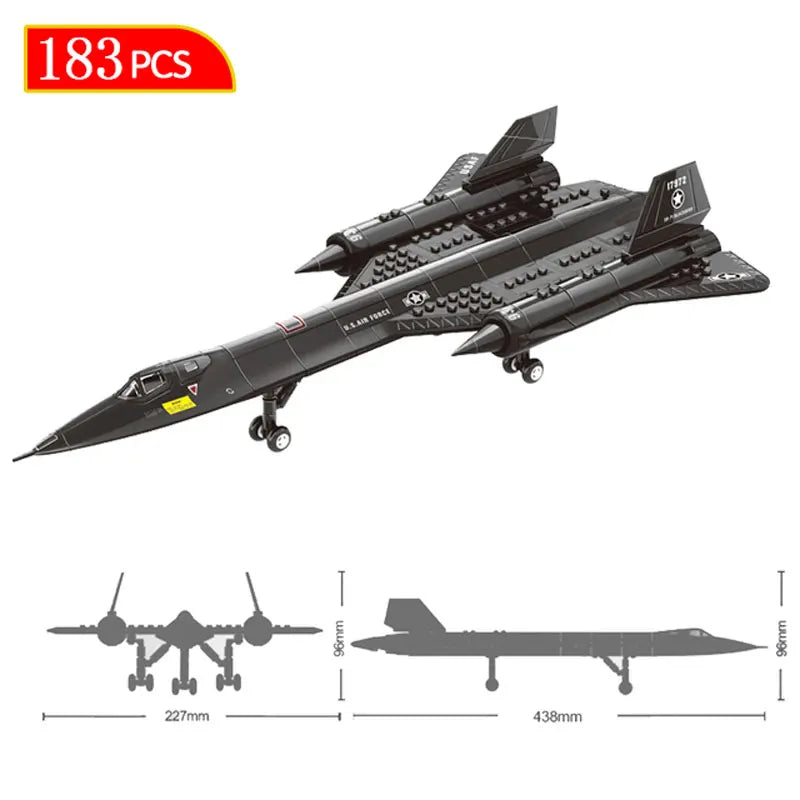 SR-71 Blackbird Model US Air Force Fighter Building Block Toy