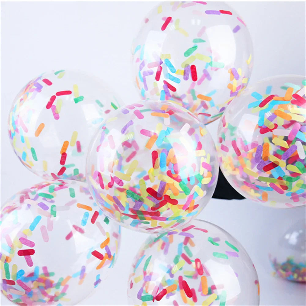 Rainbow Balloons 15PCS 12-Inch - Ice Cream Mixed Color Party Decor