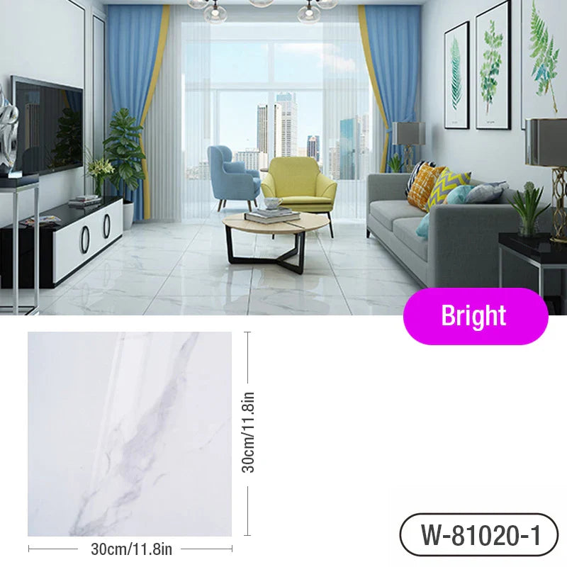 3D tile stickers Simulated Marble Floor - PVC Waterproof Stylish 3D