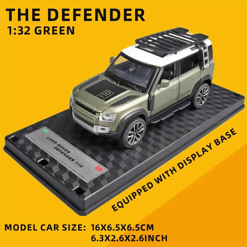 Miniature Car Model, 1/32 Pullback Toy Land Rover New Defender, Sound