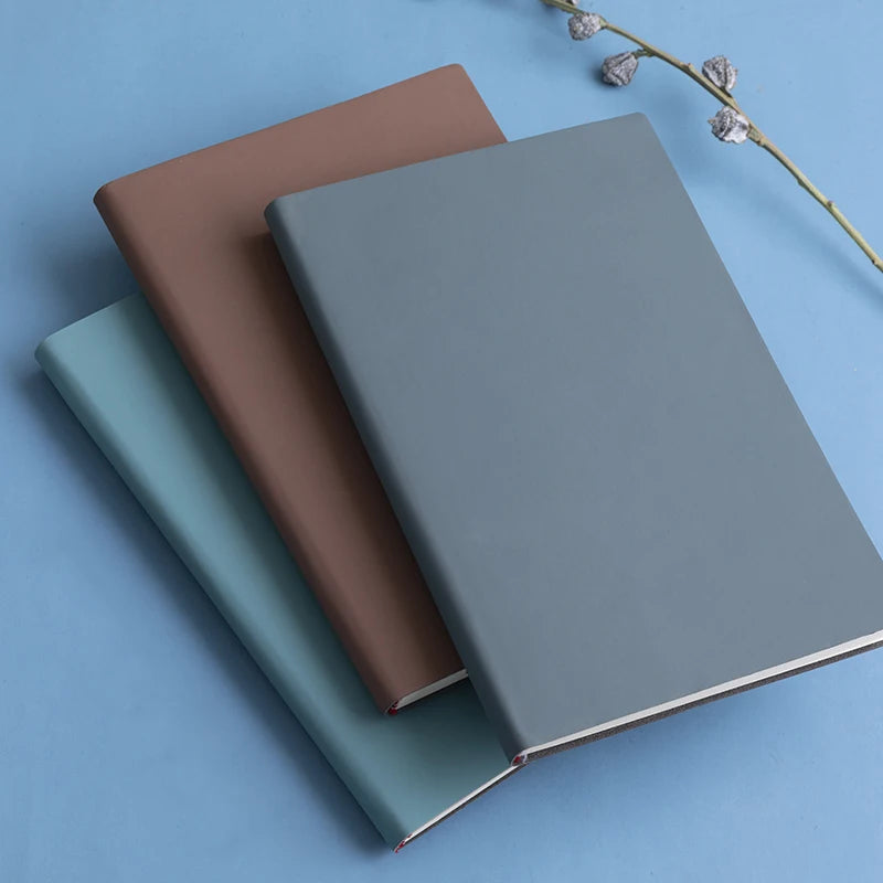 A5 Soft Leather Notebook With 120 Inner Pages, Waterproof Cover And Comfortable Touch