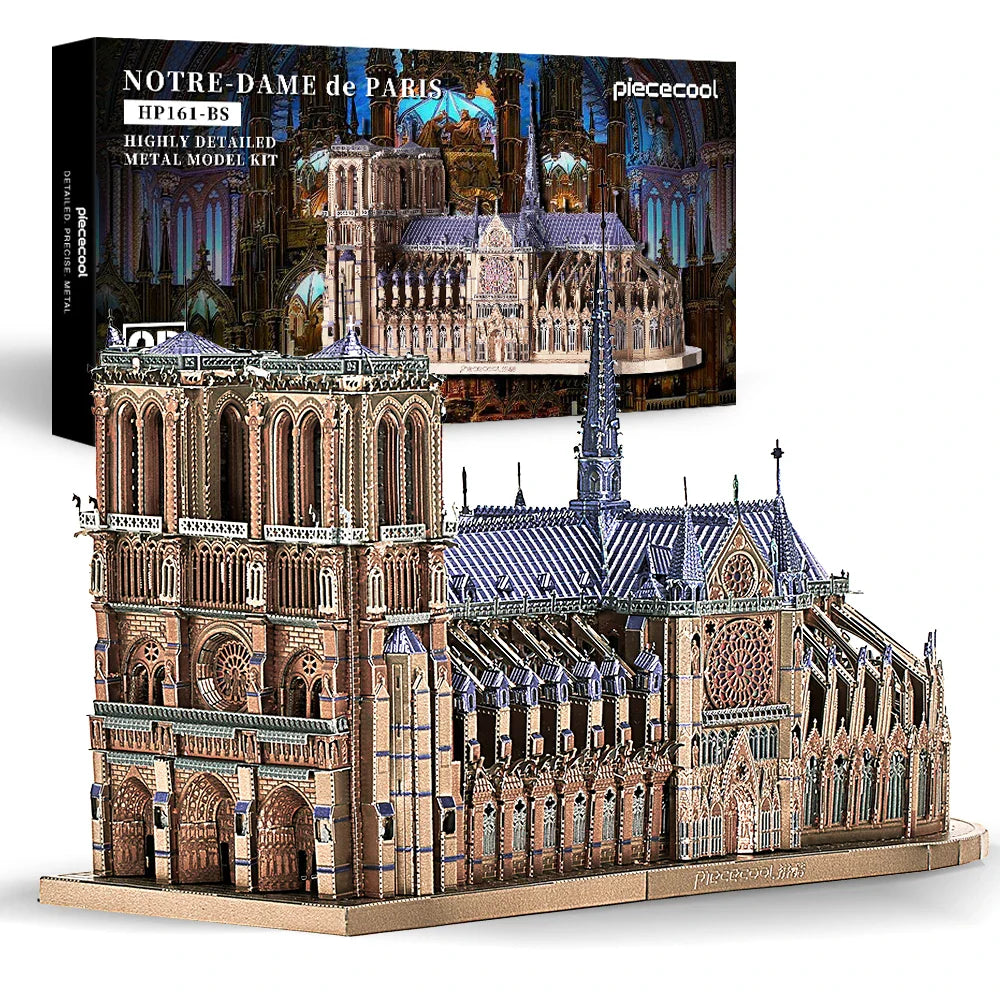 Piececool 3D Metal Puzzles - Notre Dame Cathedral DIY Model Kit for Adults