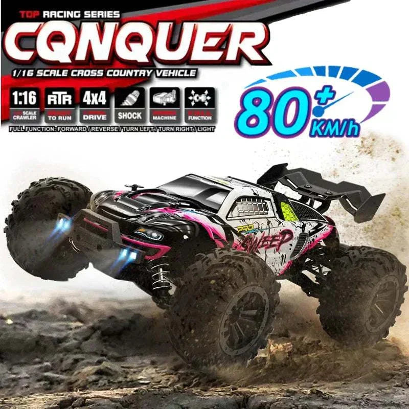 4WD RC Car 1:16 80KM/H Brushless Car Off Road High Speed Toy Kids