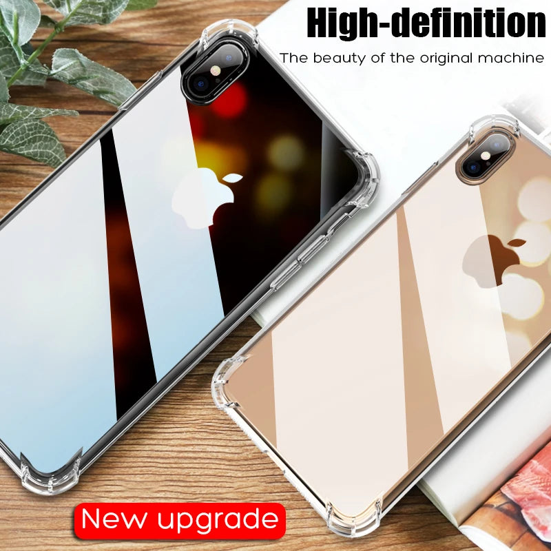 Transparent Defence Protect Shockproof light Case For Apples iPhone 14 13 12 11 XS Max XR X 8 6s Plus 15 Phone Airbag Cover