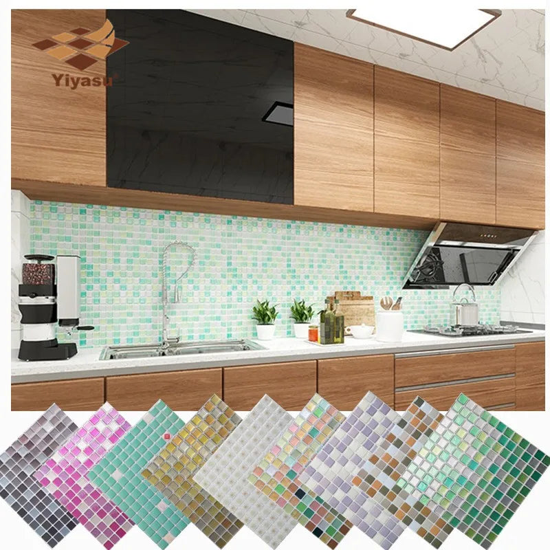 Mosaic Wall Tile Peel & Stick - Self Adhesive Backsplash for Kitchen/Bathroom