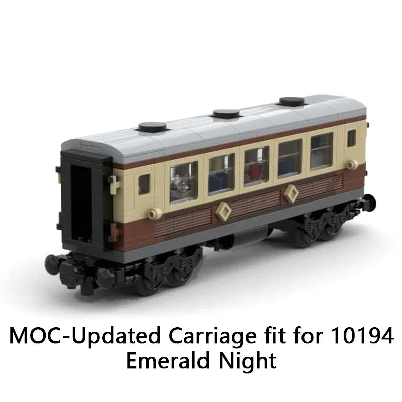 Lego Emerald Night Train Cabin for 10194| MOC Carriage Building Blocks | Creative Expert Model for Collectors