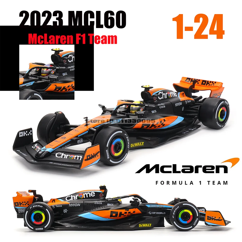 F1 collectible toy car scale 1:24 2023 McLaren car toy collection gift