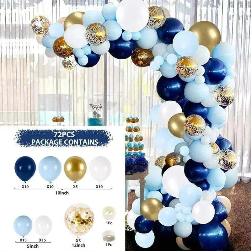 Balloon Garland Arch 72Pcs Party Decor Party Supplies Gift Blue Colour