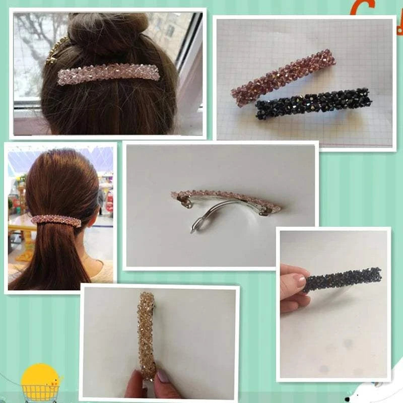 Hair Clips Elegant Hairpins  Crystal Rhinestone Barrettes For Women