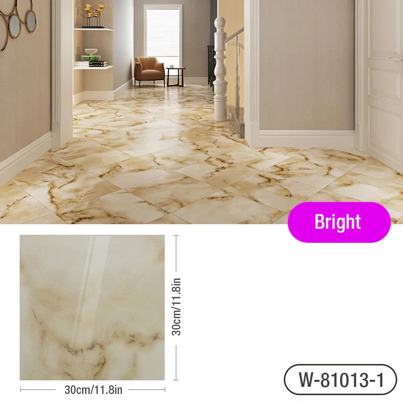 3D tile stickers Simulated Marble Floor - PVC Waterproof Stylish 3D