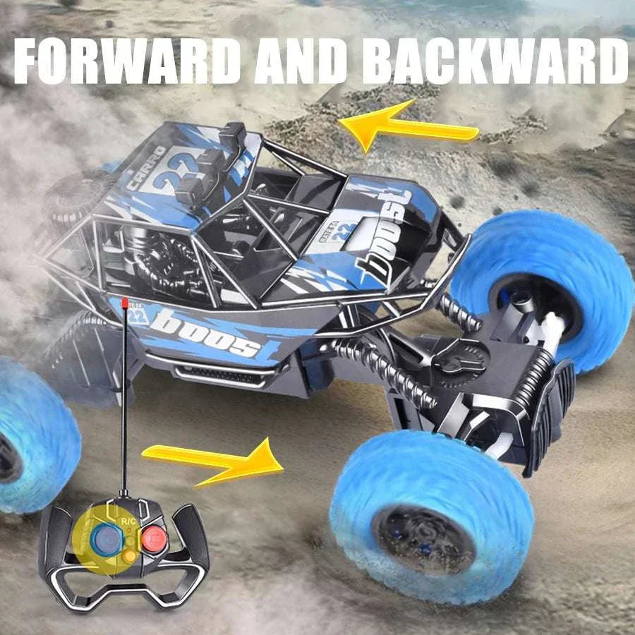 small remote control car with colorful lights, off-road toy car gifts