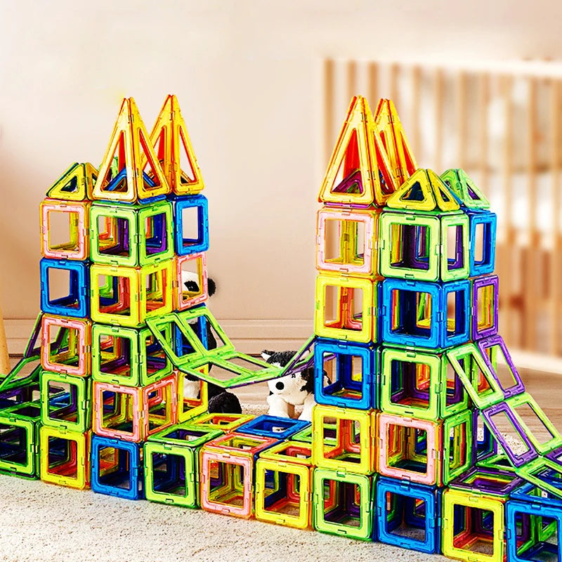 Magnetic Building Blocks Big Size and Mini Size DIY Magnets Toys for Kids Designer Construction Set Gifts for Children Toys