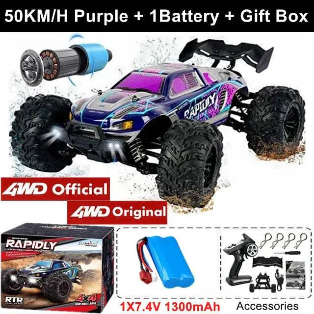 4WD RC Car 1:16 80KM/H Brushless Car Off Road High Speed Toy Kids