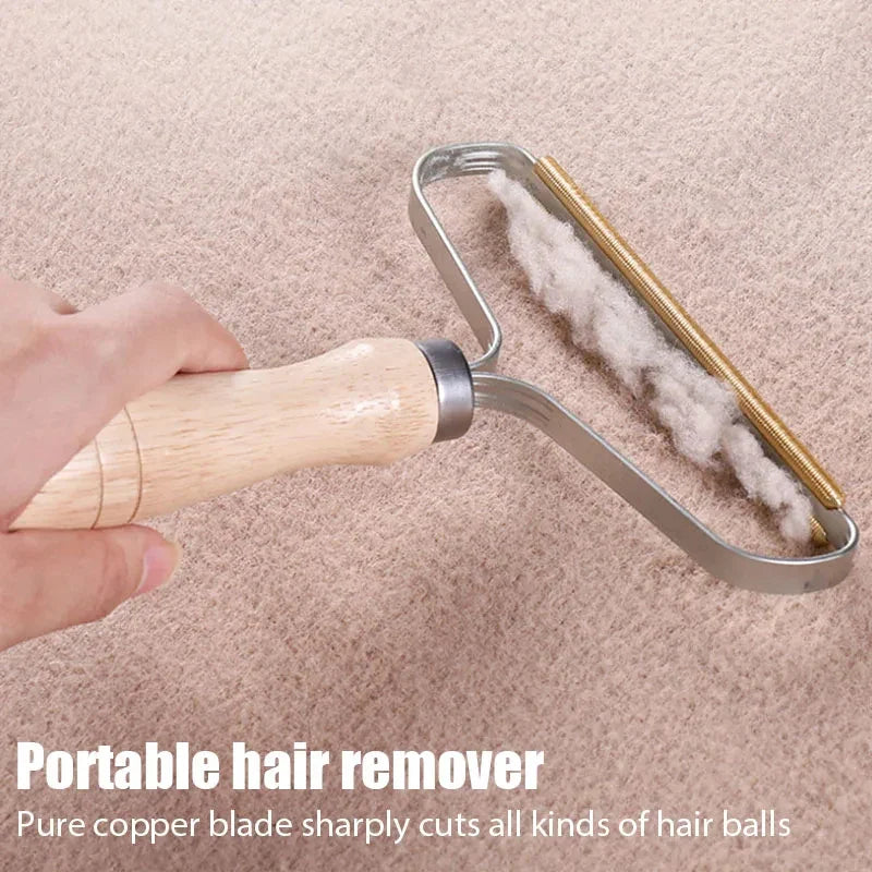 Portable Pet Hair Remover - Manual Scraper & Lint Cleaner for Cats