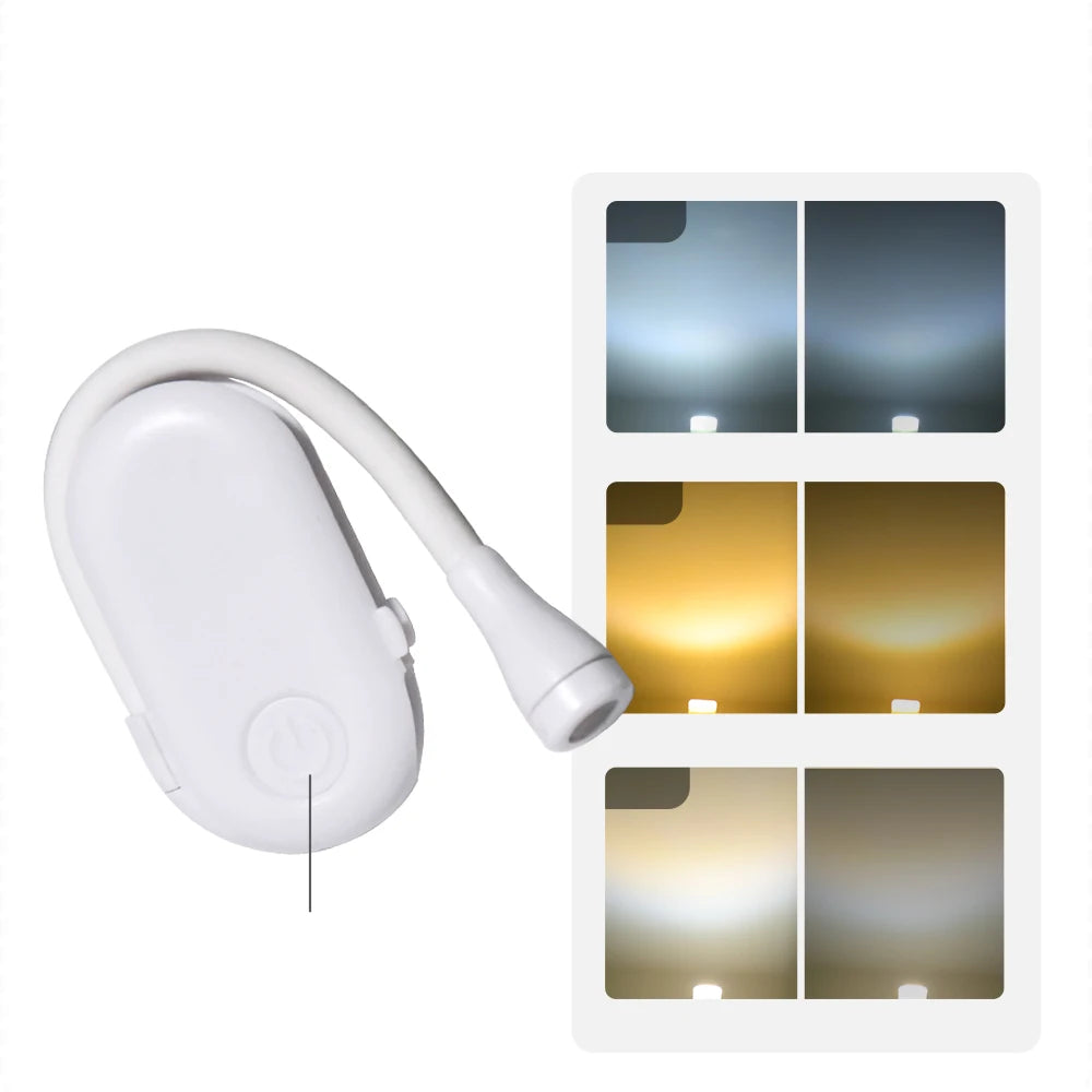 Mini Book Light Portable Clip Night Lights Usb Charging Led Dimmable Bedroom Eye Protect Camping Led Clip 360° Flip Book Lamps