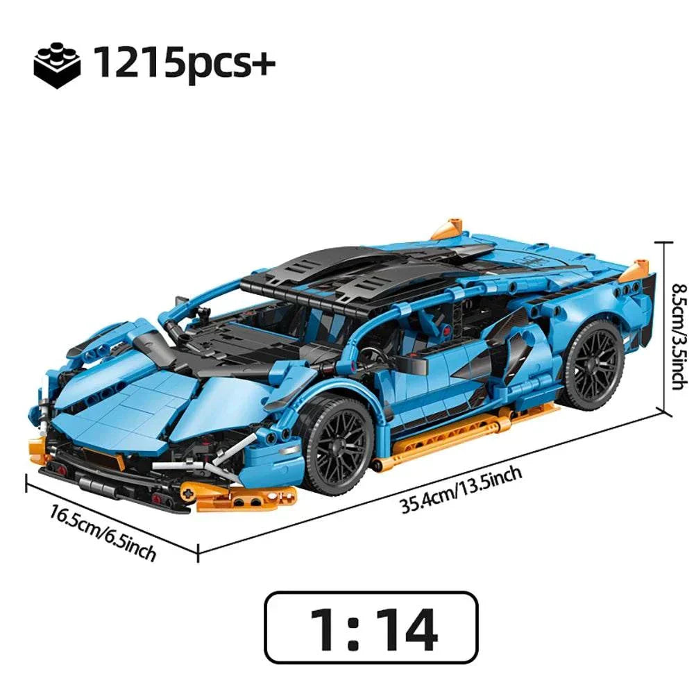 Technical Racing Sports Car 1280PCS Model Speed Vehicle Toys Gift