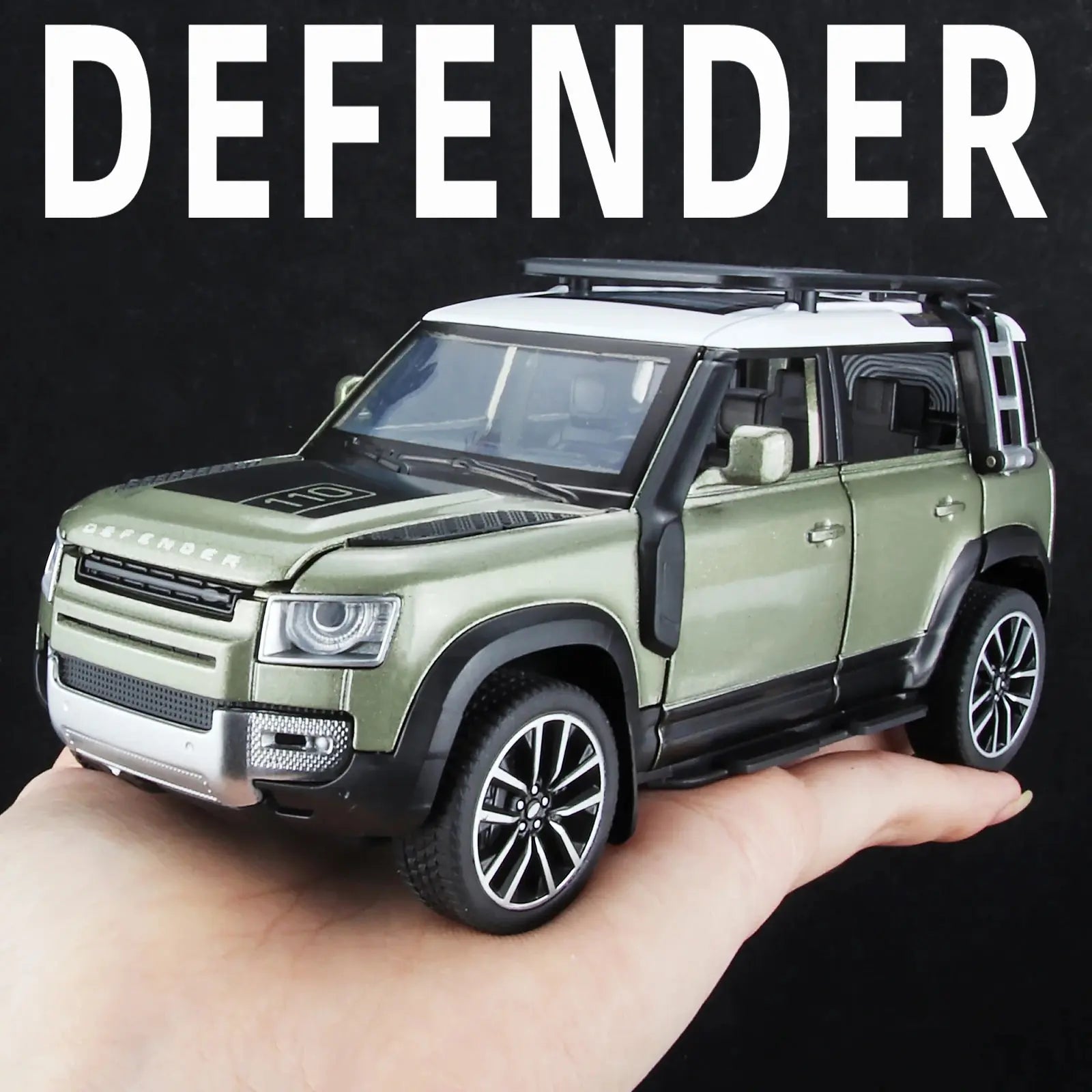 Miniature Car Model, 1/32 Pullback Toy Land Rover New Defender, Sound