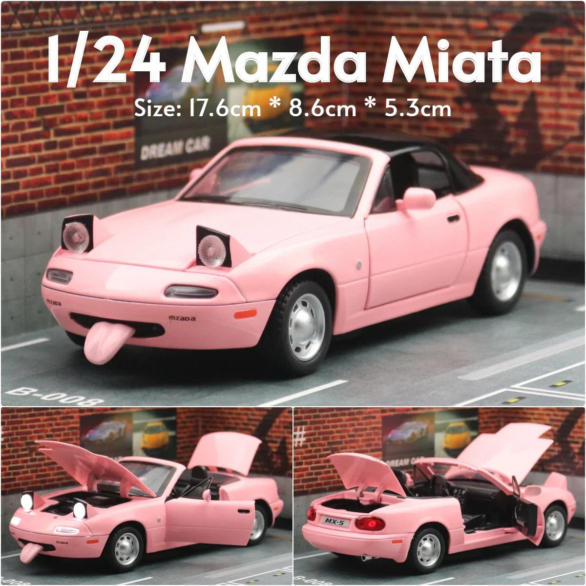 Mazda MX-5 Car Model, 1/32 Mazda MX-5 Miata RoadSter, Sound & Light Doors Openable