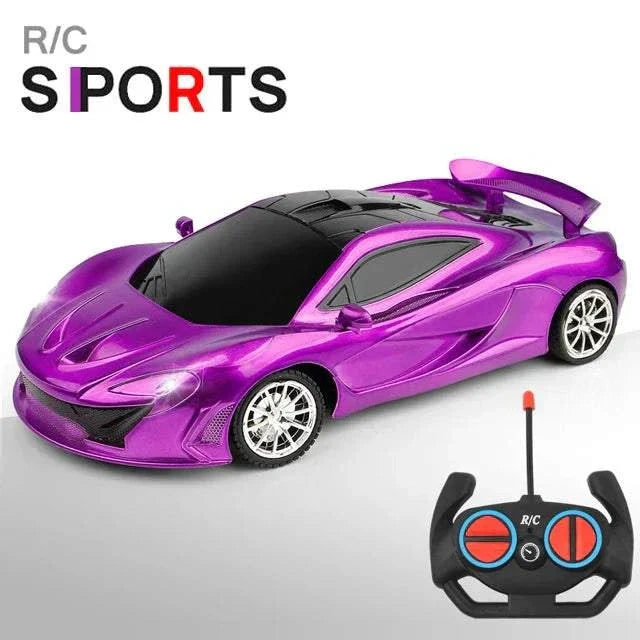 1 18 RC Car LED Light Remote Control Collectible Sport Car Gift Racing