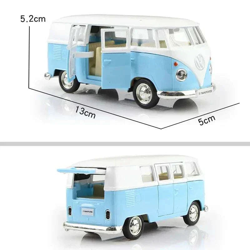 Volkswagen Toy Car, 1/36 scale Alloy Diecast VW T1 Bus, Colour options