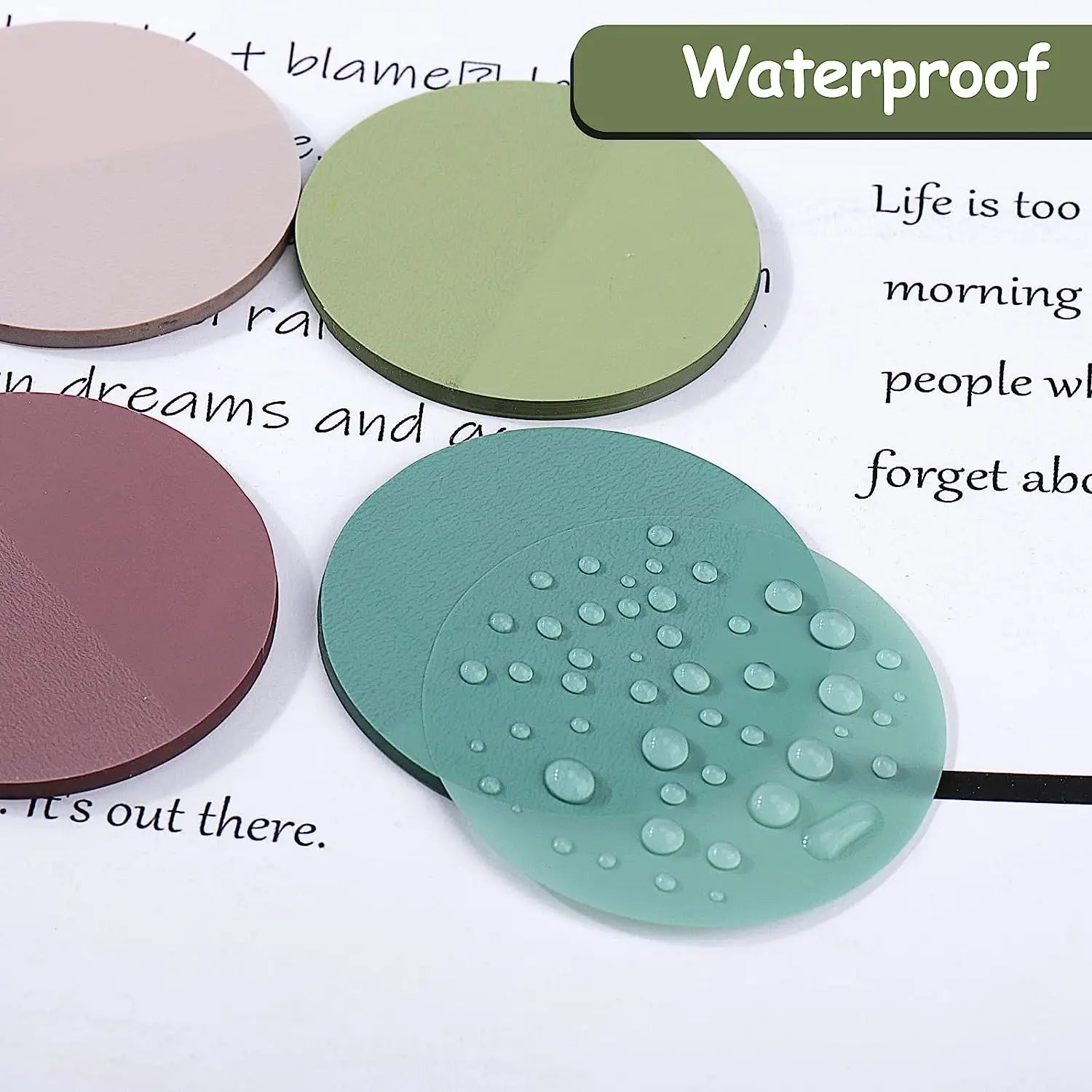 Sticky Note - waterproof, Morandi color round transparent sticky notes