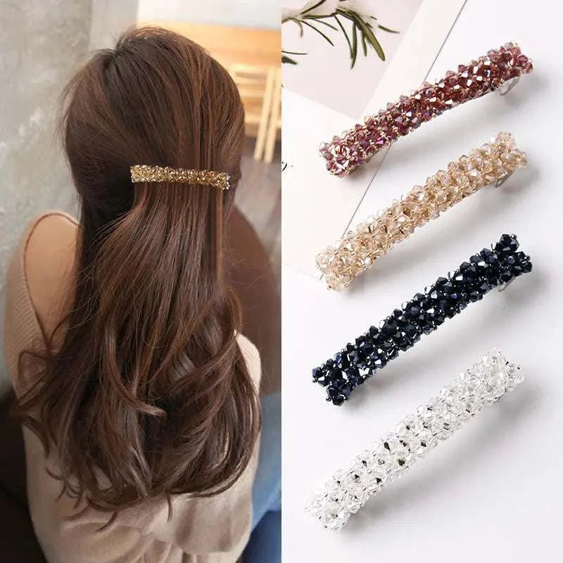 Hair Clips Elegant Hairpins  Crystal Rhinestone Barrettes For Women