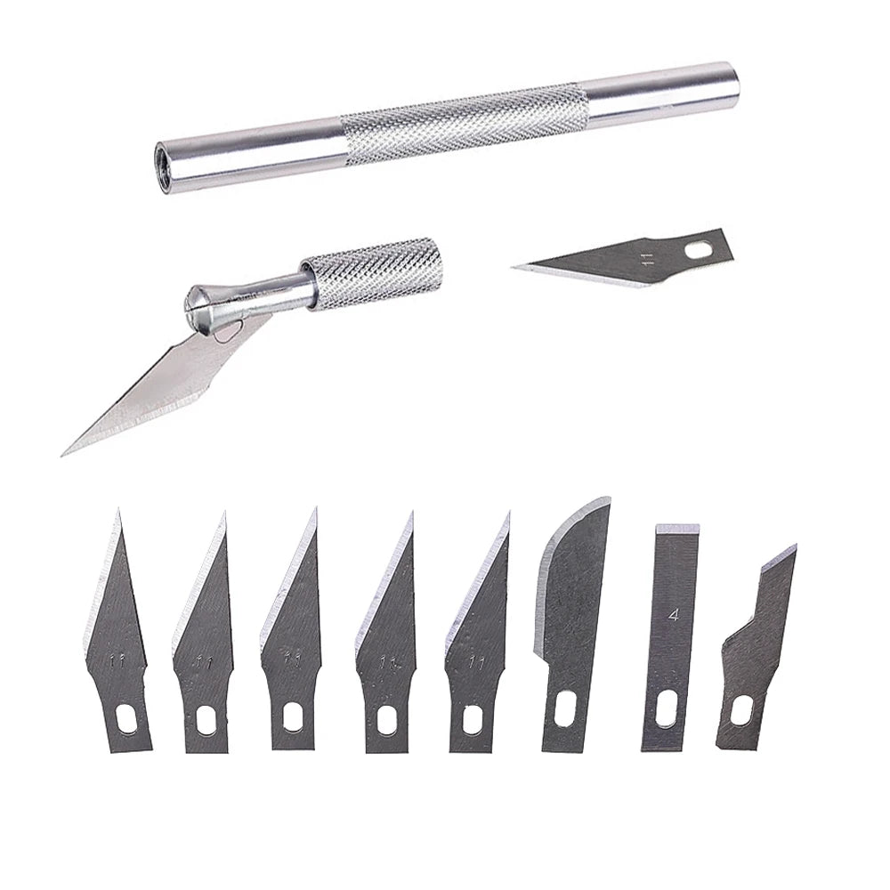 Metal Carving Scalpel Knife Tools Kit Anti-Slip Blades Engraving Craft Craft Knives Mobile Phone PCB DIY Hobby Repair Hand Tool