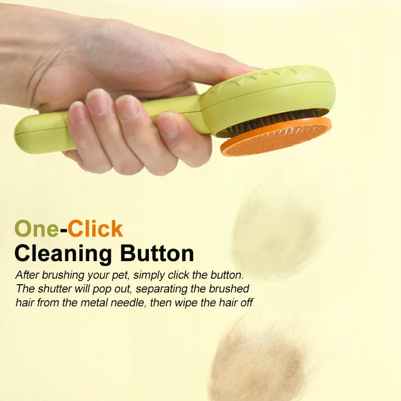 Cat Brush Comb Hamburger - Hairball Remover for Cats & Kittens