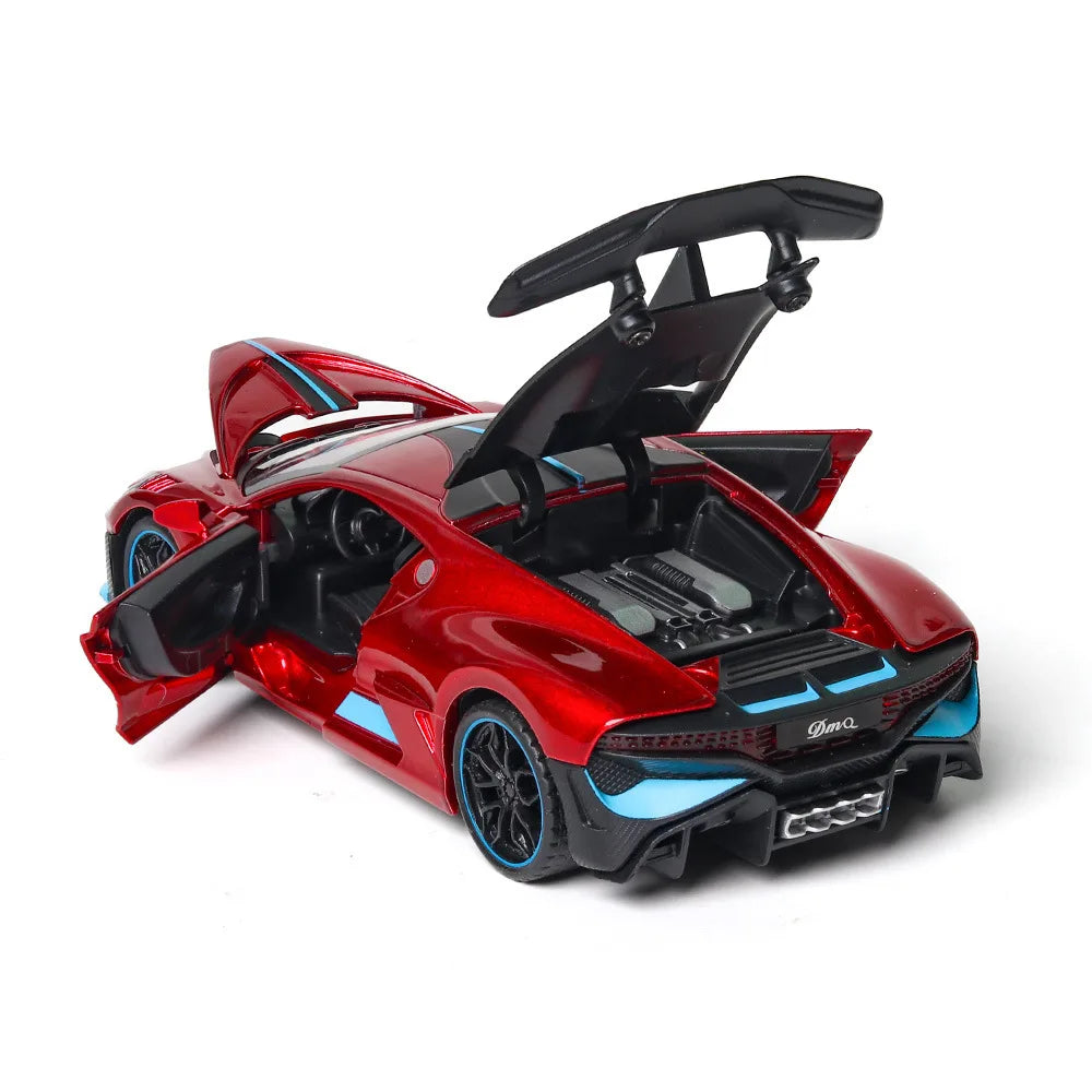 1/32 Diecast Bugatti Divo Sport Car Model - 15.5cm Collectible Toy with Lights