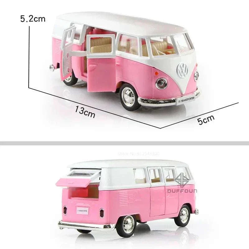 Volkswagen Toy Car, 1/36 scale Alloy Diecast VW T1 Bus, Colour options