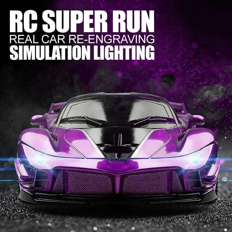 1 18 RC Car LED Light Remote Control Collectible Sport Car Gift Racing