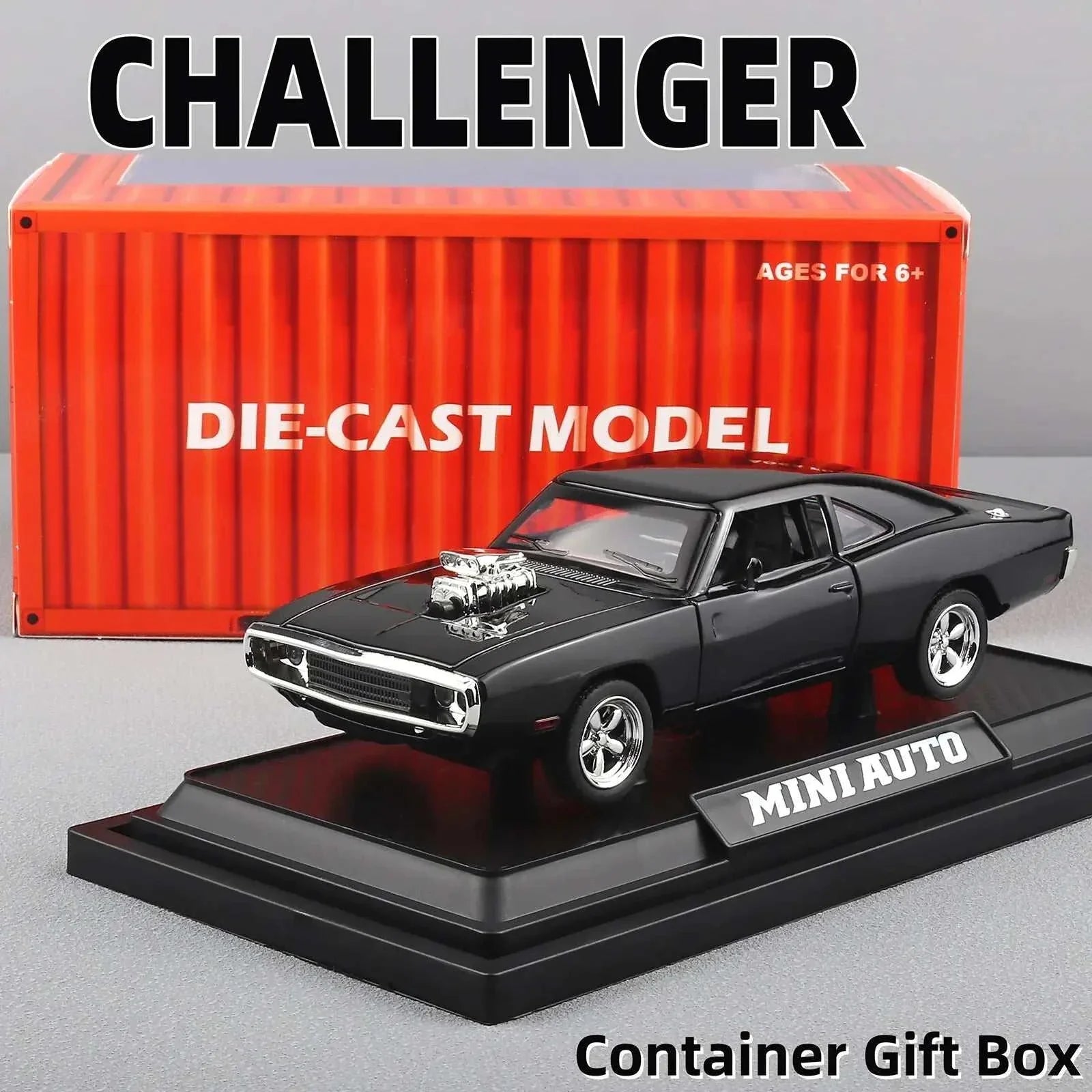 1:32 Scale 1970 CHARGER Diecast Model Car – Pull Back Toy for Collectors