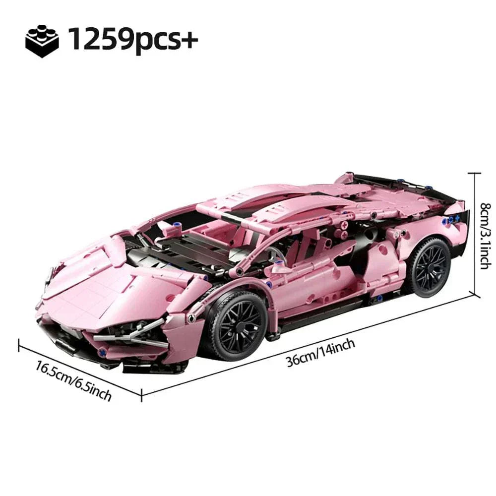 Technical Racing Sports Car 1280PCS Model Speed Vehicle Toys Gift