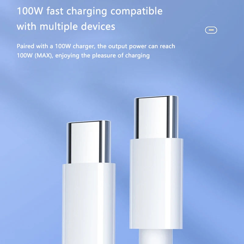 PD 100W 60W USB C to USB Type C Cable Fast Charge Data Cable For Huawei Samsung Xiaomi Macbook iPad Data Line Type C To Type C