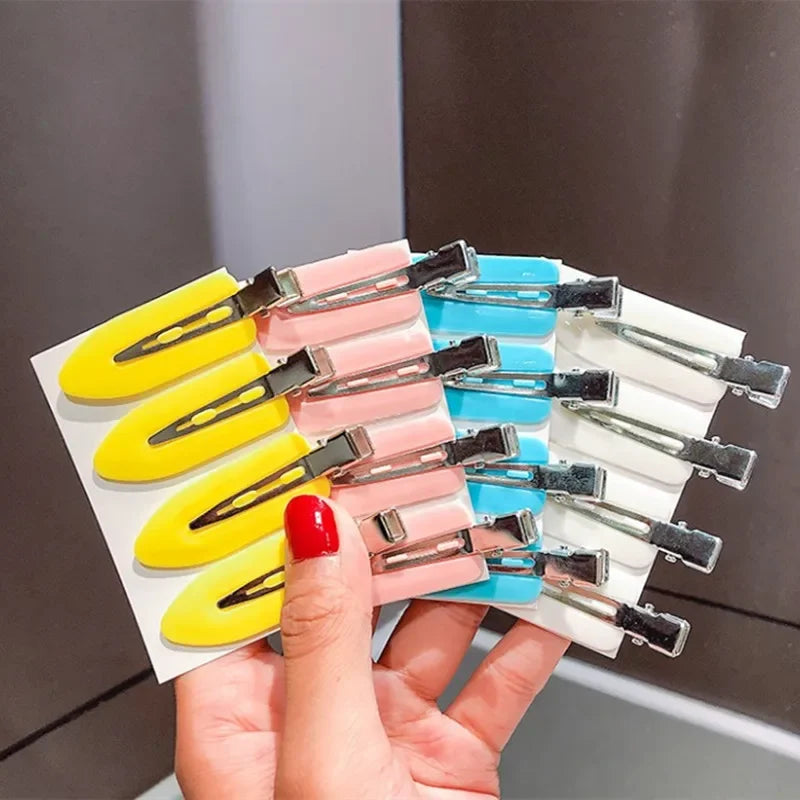 4pcs No Bend Seamless Hair Clips Side Bangs Fix Fringe Barrette Makeup Washing Face Accessories Women Girls Styling Hair Pins
