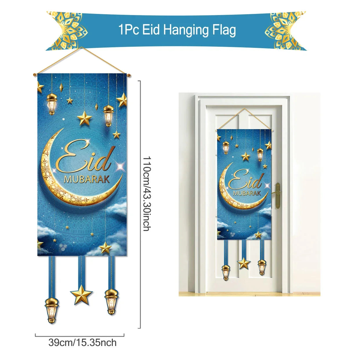 Hanging Flag Ramadan 2024 | Eid Mubarak Decorations | Islamic Festival