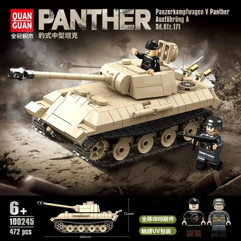 WW2 Panther Tank panzer Building Blocks Set