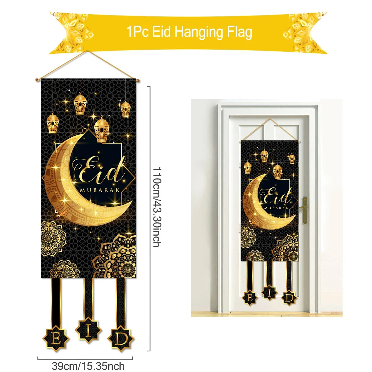 Hanging Flag Ramadan 2024 | Eid Mubarak Decorations | Islamic Festival